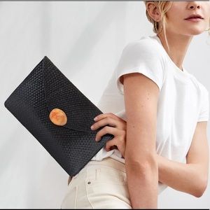 CAPRI STRAW ENVELOPE CLUTCH BAG